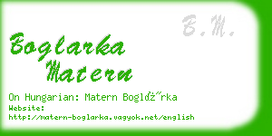 boglarka matern business card